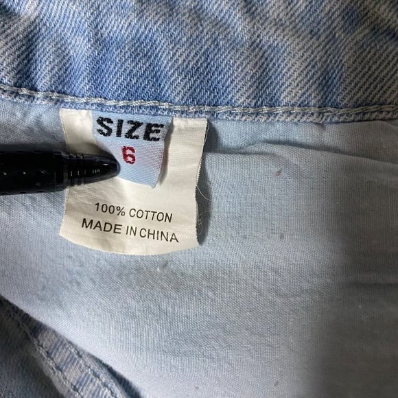 Princess Polly Lightwash‎ Denim High Waisted Mom Short Y2K 90's Women's Size 2 - Picture 5 of 10